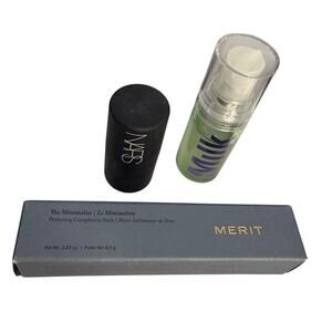 Makeup Bundle Merit Foundation Stick, NARS Multi Cream Stick, Milk Hydro Primer